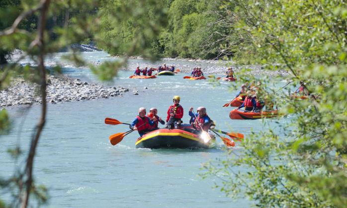 Rafting in the Lechtal valley